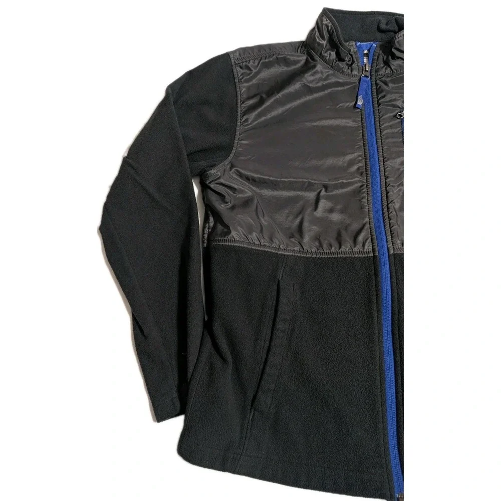 North Face Boys Denali Fleece Jacket L 14/16 Black Gray Blue Zip‎ – Cozy Legend